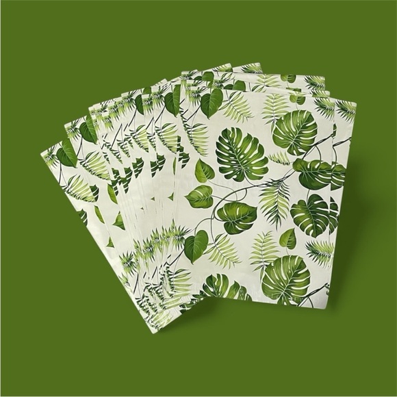 14x19 (10) Tropical Leaf Print Designer Poly Mailer - Picture 2 of 2
